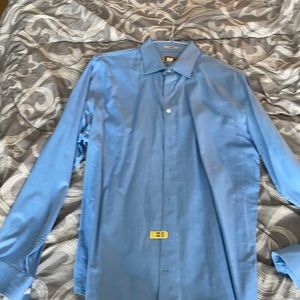 Express blue button up longsleeve shirt